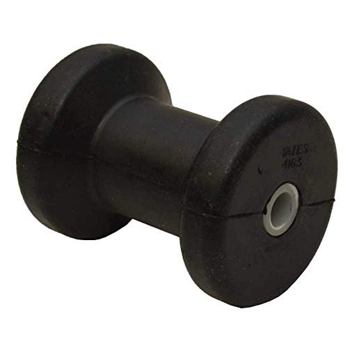 Valmar 4 Inch Rubber Boat Trailer Spool Roller 80782 - Heavy Duty Black Trailer Roller for Smooth Boat Launching & Loading - Perfect for Marine, Dock & Watercraft Transport