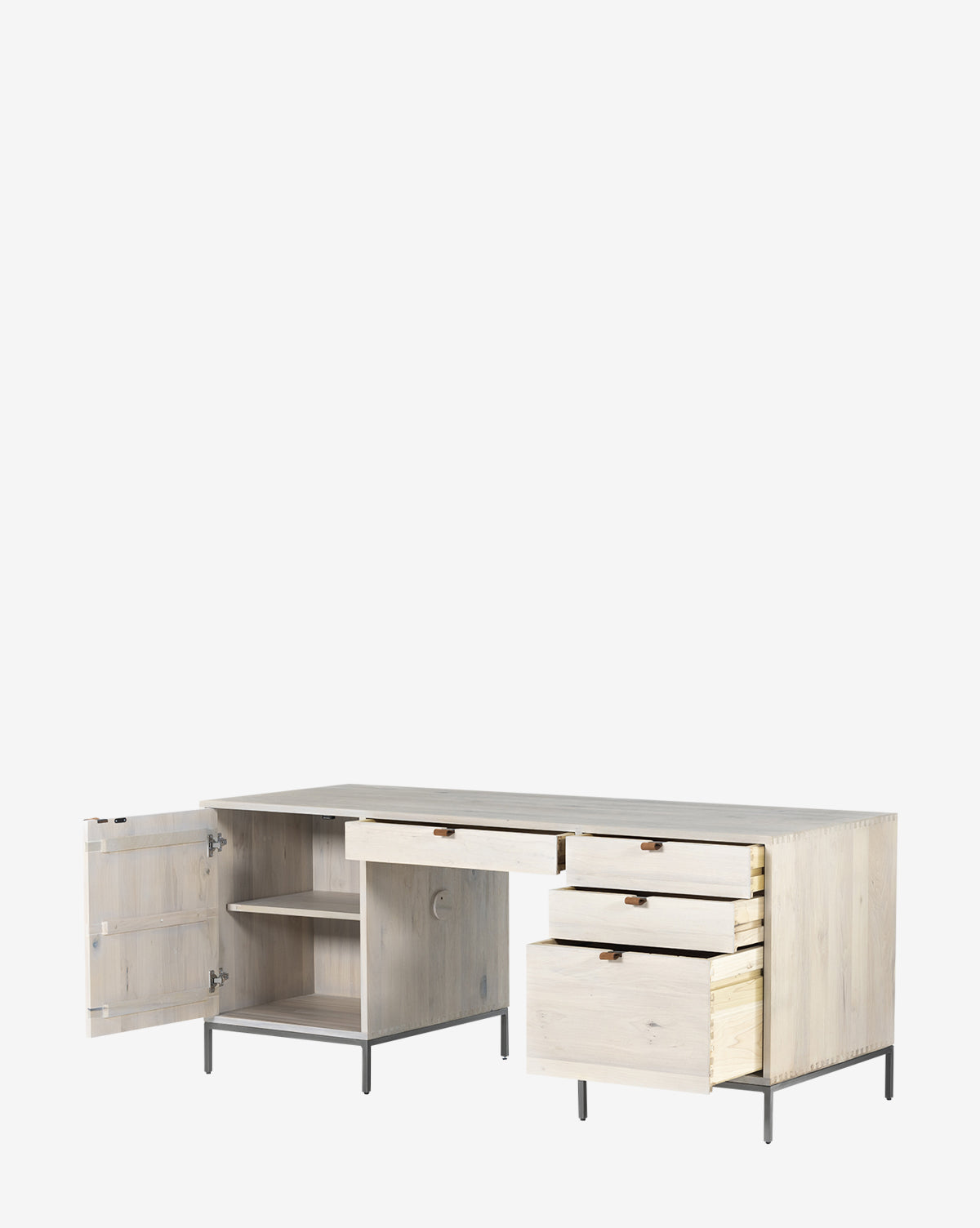 Ryker Desk - Modern Ergonomic Home Office Desk with Adjustable Height, Sturdy Metal Frame & Spacious Work Surface - Perfect for Remote Work, Gaming & Study