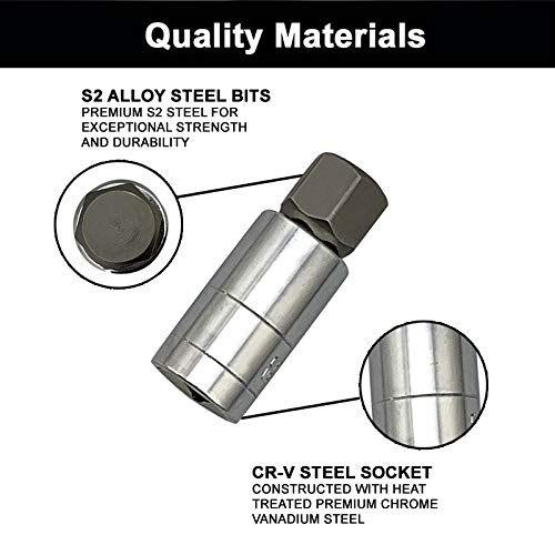 NORTOOLS Master Hex Bit Socket Set - 34-Piece S2 Steel Allen & Torx Bit Kit (SAE/Metric) with 1/2