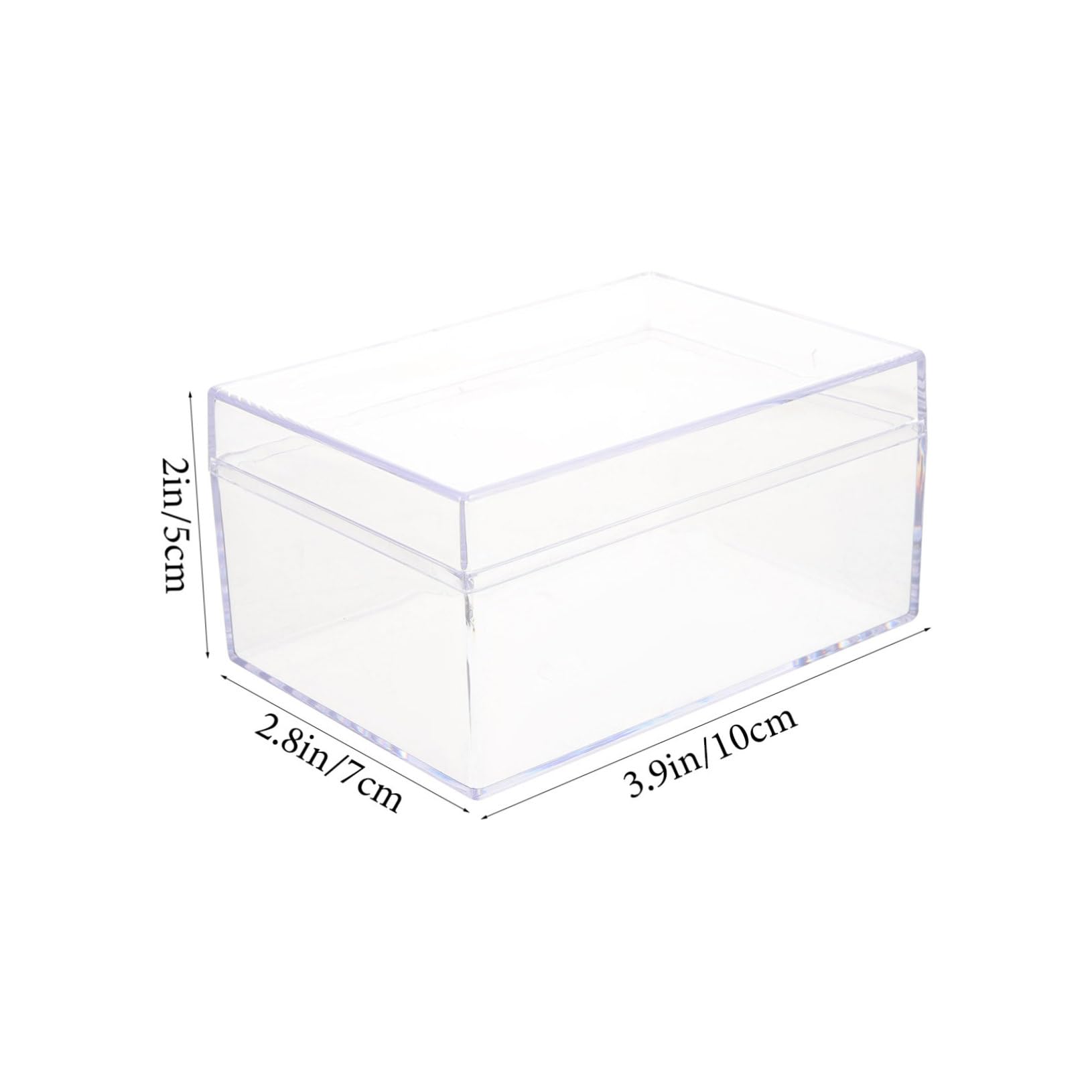 Mobestech Plastic Playing Card Storage Box - Rectangular Clear Card Case for Collectible Cards, Candy, Small Beads - Perfect for Game Nights, Travel & Organizing Collectibles