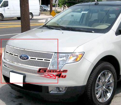 APS Compatible with Ford Edge 2007-2010 Upper Stainless Steel Chrome Mesh Front Grille Insert F75226T - Perfect for Car Upgrades & Customization