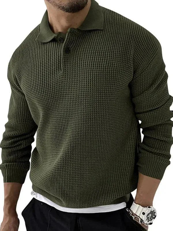 Men's Urban Polo Pullover Sweater - Stylish & Comfortable Knitwear for Casual Wear & Office Outfits