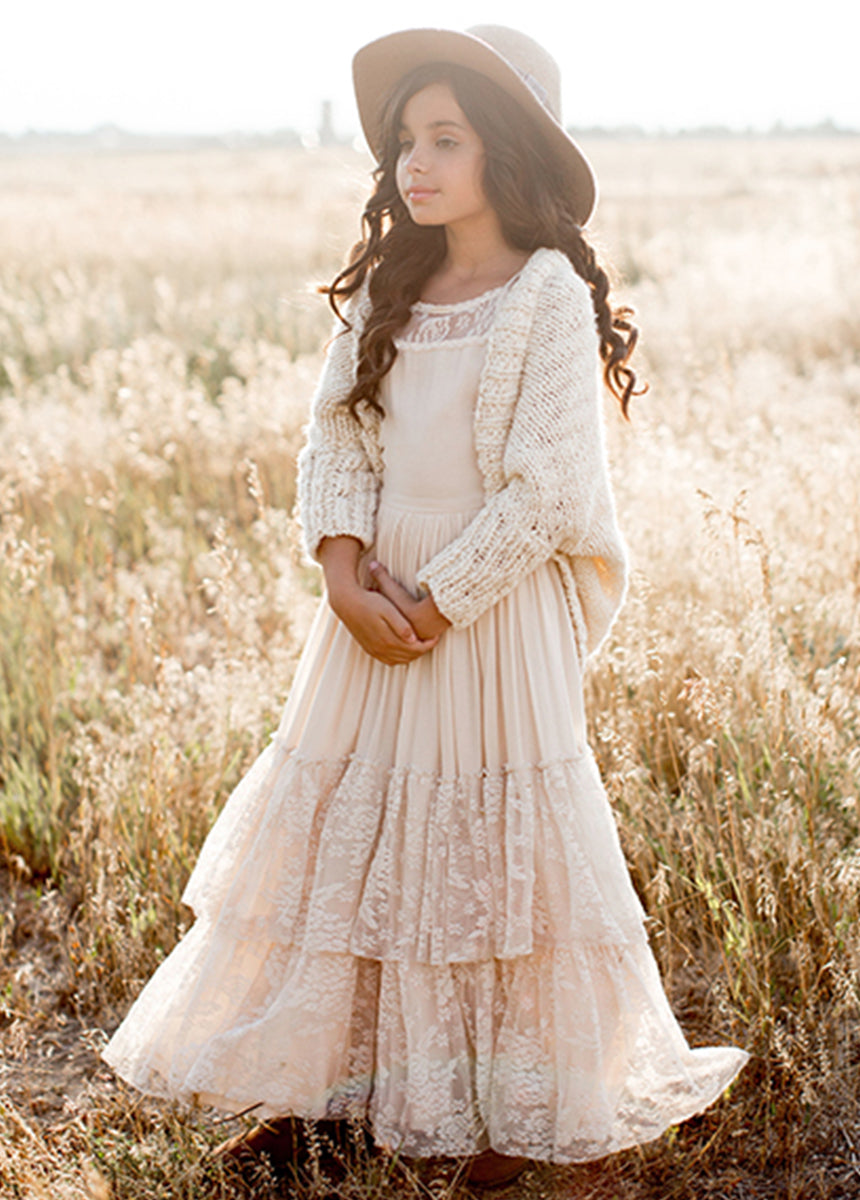 Elegant Catrin Dress in Ecru - Women's Boho Chic Linen Summer Dress for Beach, Wedding & Vacation