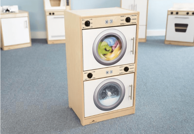 WB7450 White Contemporary Washer Dryer Combo - Perfect for Apartments, Laundry Rooms & Small Spaces