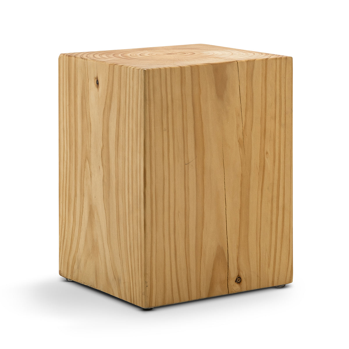 Chase Square Stump Stool - Rustic Wooden Side Table, Stool & Footrest - Perfect for Living Room, Bedroom, Patio & Outdoor Use