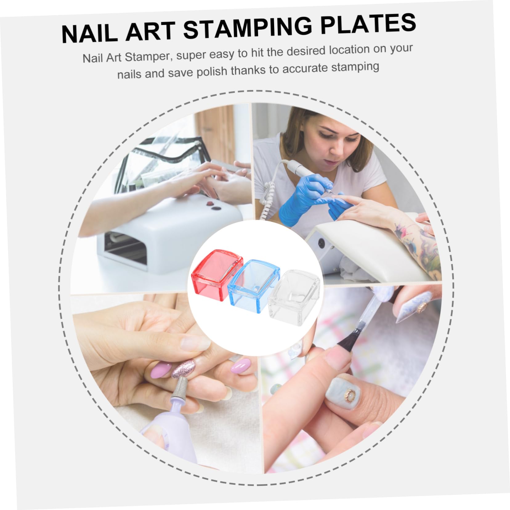 Beavorty Nail Art Stamping Plates Set with 3 Color Stampers - Easy DIY Manicure Kit for Home & Salon Nail Designs | Perfect for Beginners & Professionals