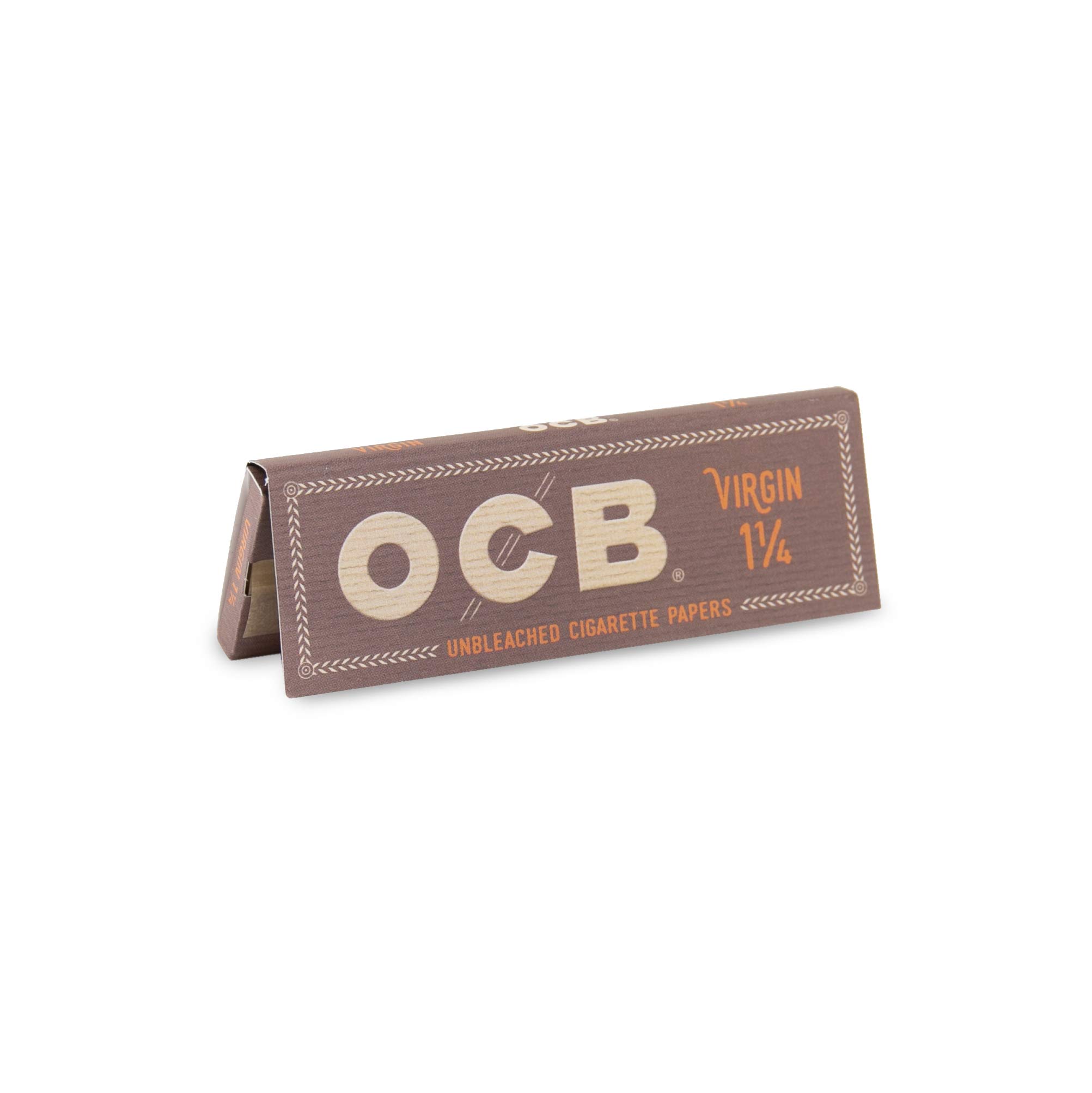 OCB Virgin Series Unbleached Rolling Papers - Super Thin & Minimally Processed - 24 Count Bulk Pack (1 1/4 Size) - Perfect for Smooth Rolling & Natural Smoking Experience