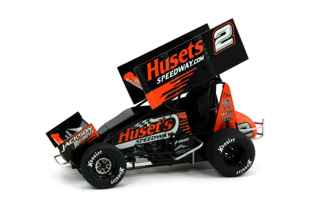 1/18 Scale Diecast Model Toy Car - 2021 Winged Sprint Car #2 David Gravel Husets Speedway Big Game Motorsport - ACME A1809507 - Collectible Racing Car for Display, Gifts & Racing Enthusiasts