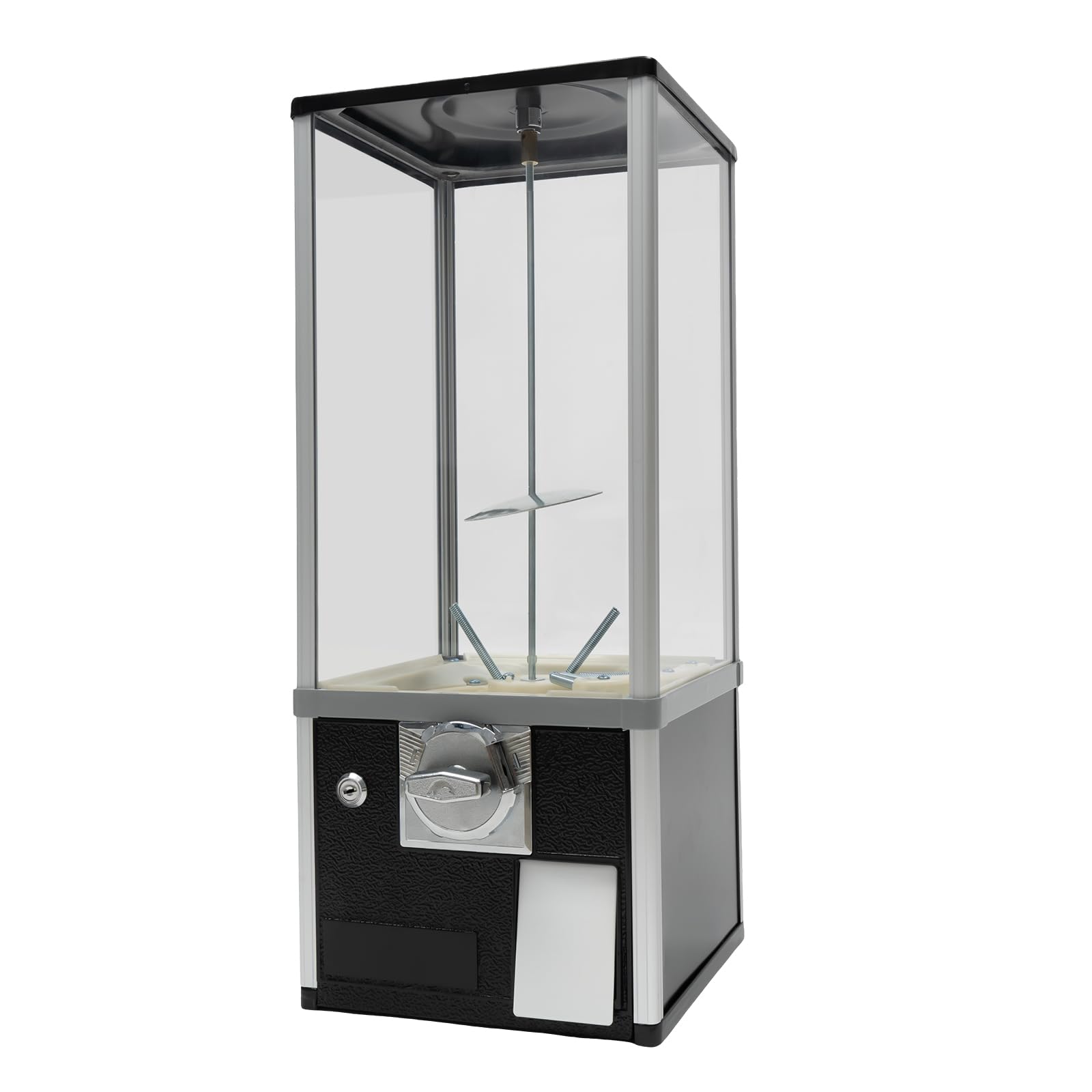Commercial Toy & Candy Capsule Vending Machine - Dual Coin Operated Gumball Prize Dispenser for Arcade, Gaming Store & Retail (Black) - Perfect for Kids' Parties, Shopping Malls & Entertainment Centers