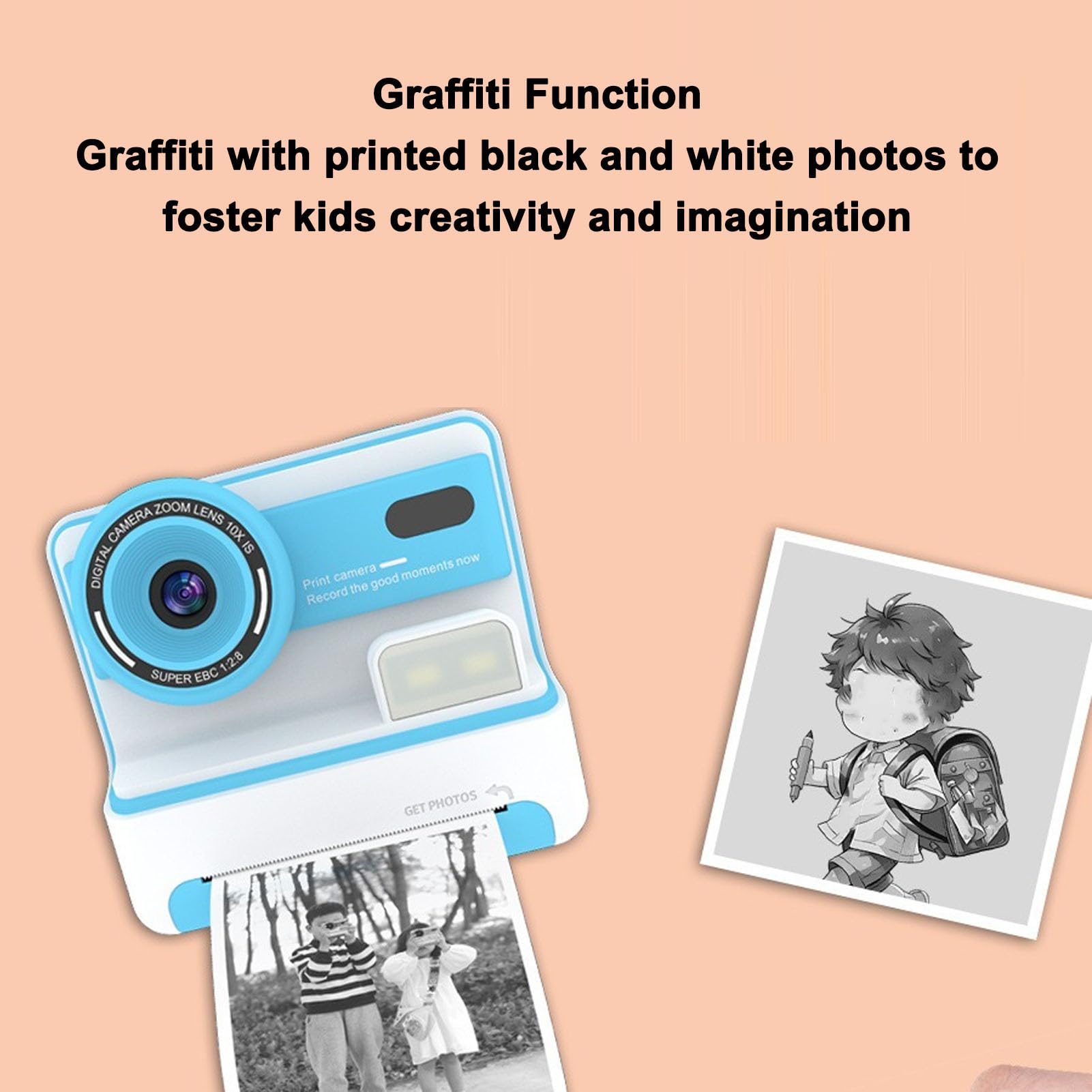 Kids Instant Print Camera - 1080P HD 48MP Digital Camera with 2.4