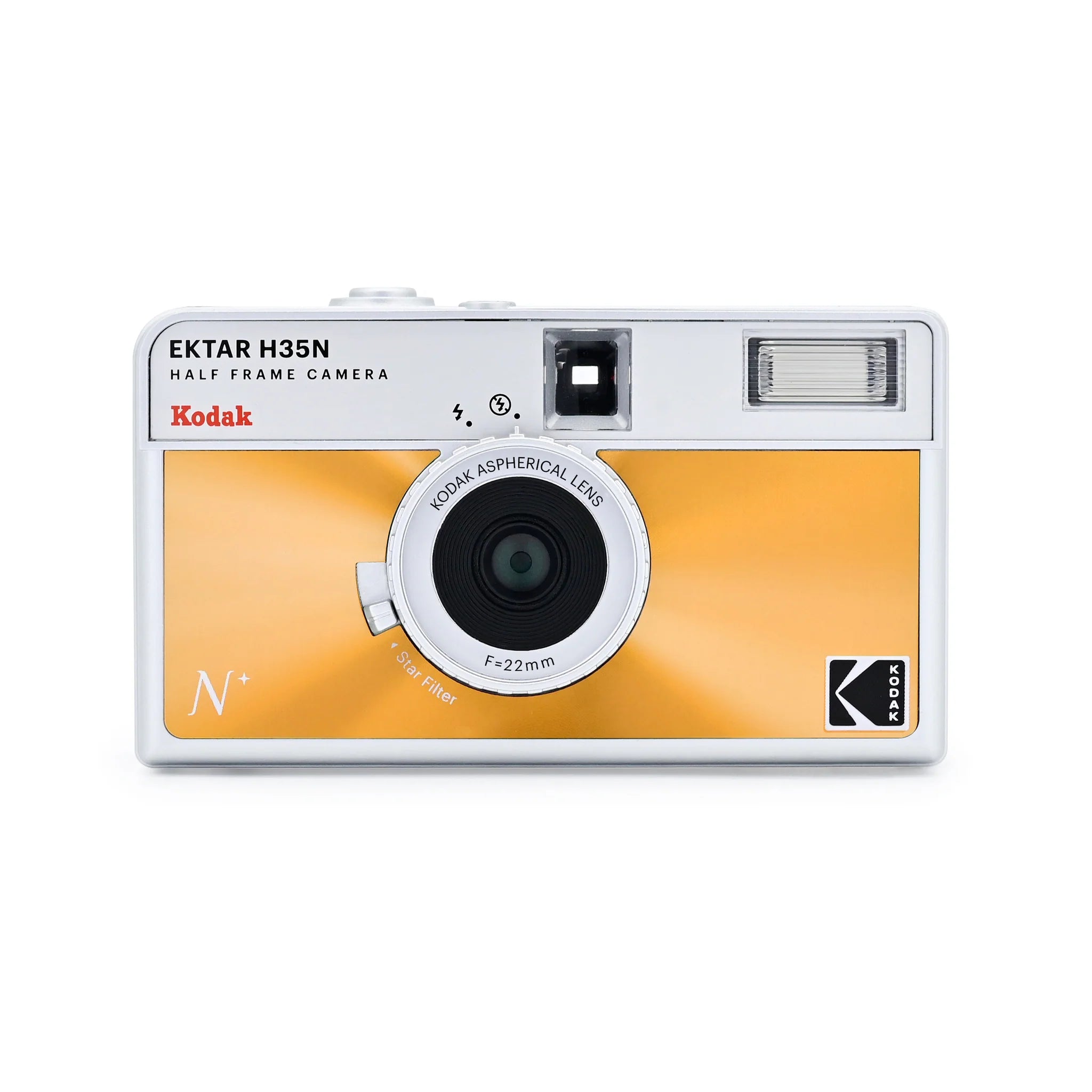 Kodak Ektar H35N Half Frame 35mm Film Camera - Glazed Orange | Vintage Style Photography, Travel & Street Shooting