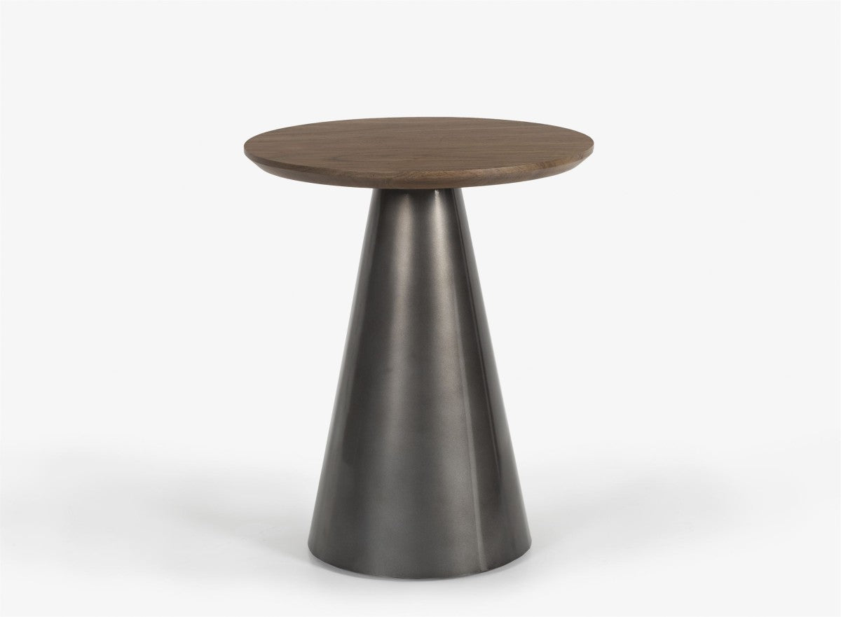Modern Espresso Accent Table - Small Side Table for Living Room, Bedroom, or Entryway - Perfect for Decor, Lamps, and Plants