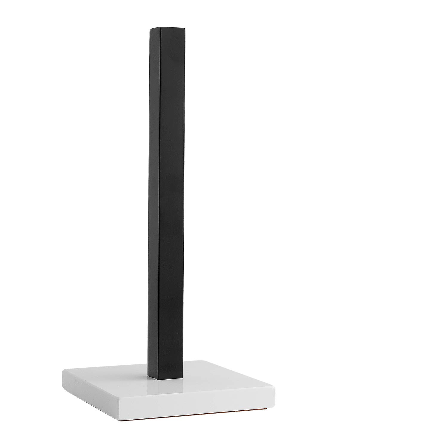 Stainless Steel Paper Towel Holder with Marble Base - Standing Kitchen & Bathroom Countertop Organizer (Matt Black/White) - Perfect for Home, Office, Restaurant Use