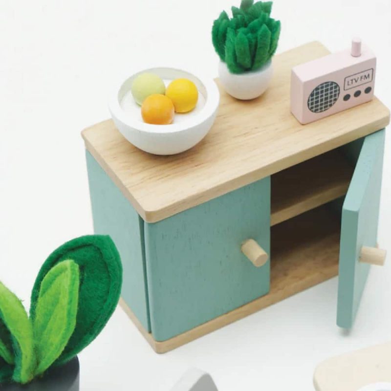 Miniature Wooden Dollhouse Dining Room Furniture Set - Perfect for Dollhouse Decor, DIY Projects & Kids Playtime
