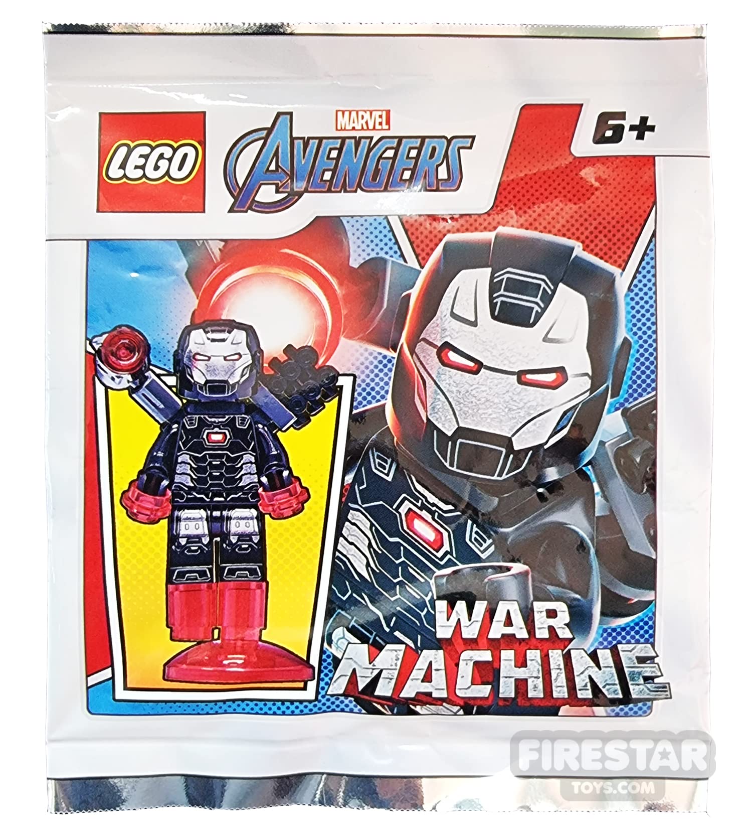 242107 Foil Pack War Machine - Premium Collectible Action Figure for Marvel Fans | Perfect for Display, Gifts & Comic Conventions