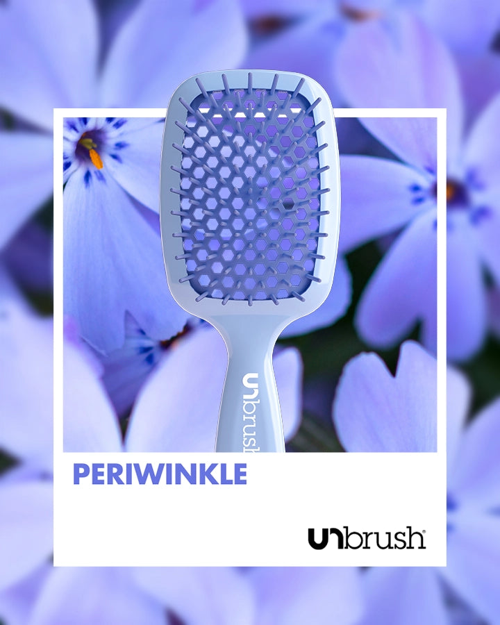 UNbrush Detangling Hair Brush for Wet & Dry Hair - Pain-Free Knot Remover, Smoothing & Styling Brush (Periwinkle) - Perfect for Home, Travel & Salon Use