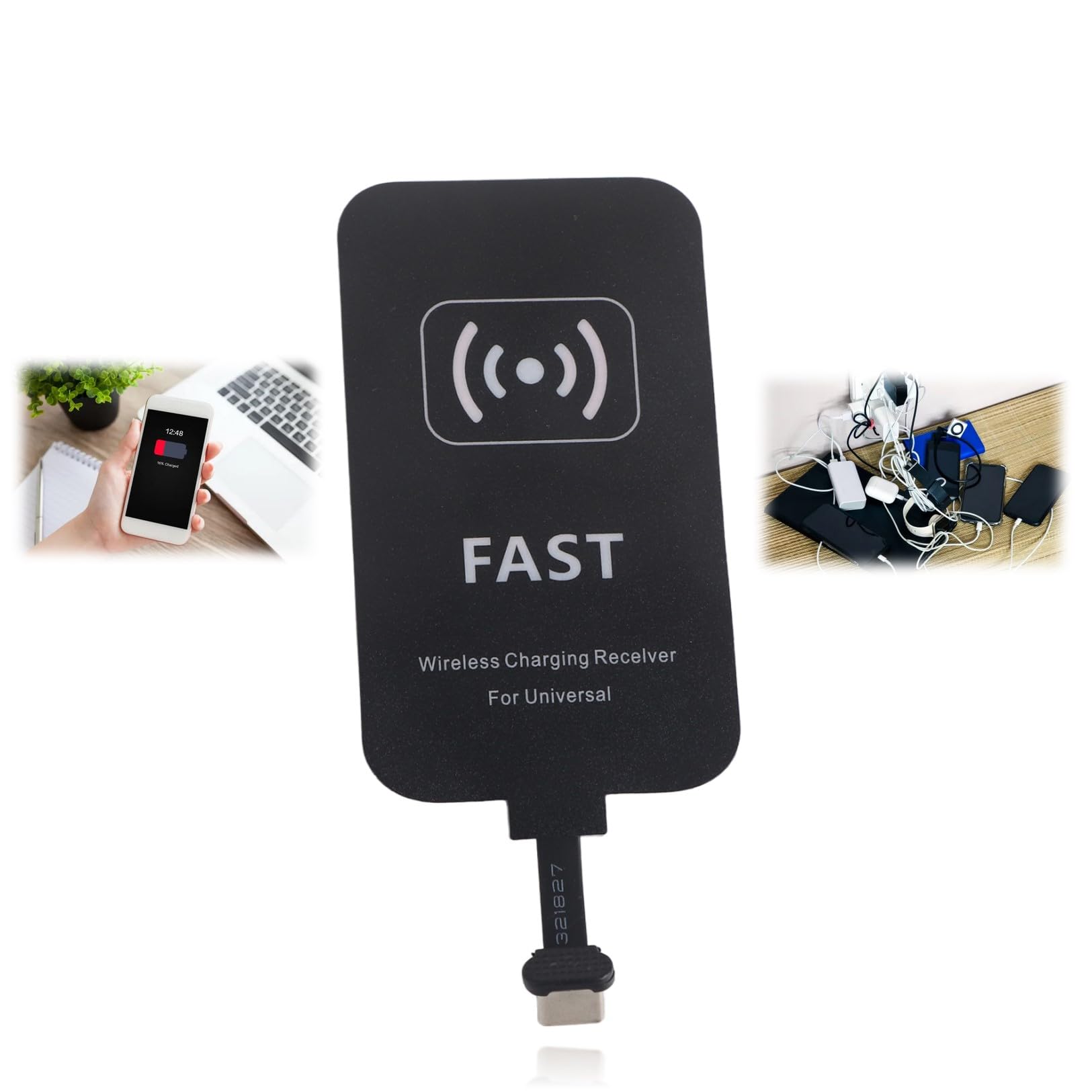 10W USB Type C Fast Qi Wireless Charging Receiver Adapter - DIY Wireless Charging Module for Phones, Cars & Home Use