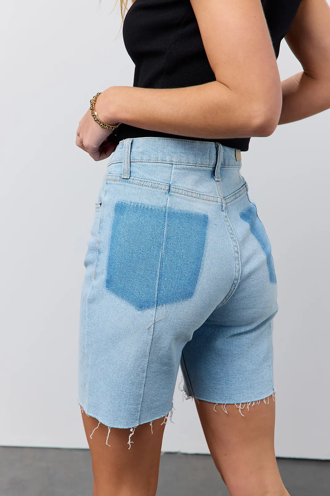 Alice Mid Thigh Shorts for Women - High Waist Denim Shorts with Stretch | Perfect for Summer, Beach, and Casual Outfits | FINAL SALE