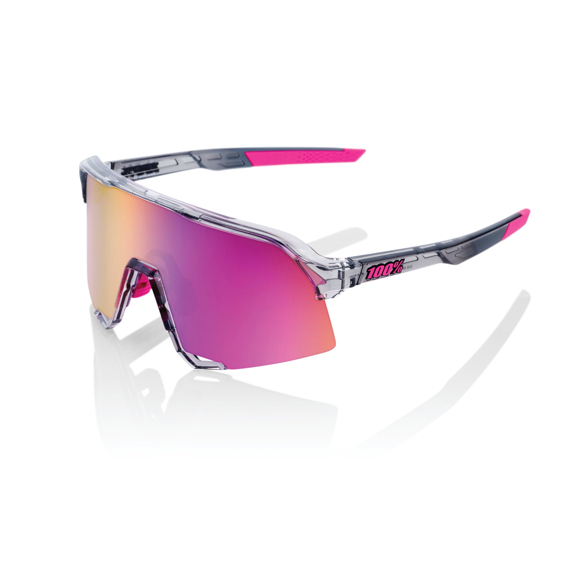 Polished Translucent Grey-Purple Mirror Lens