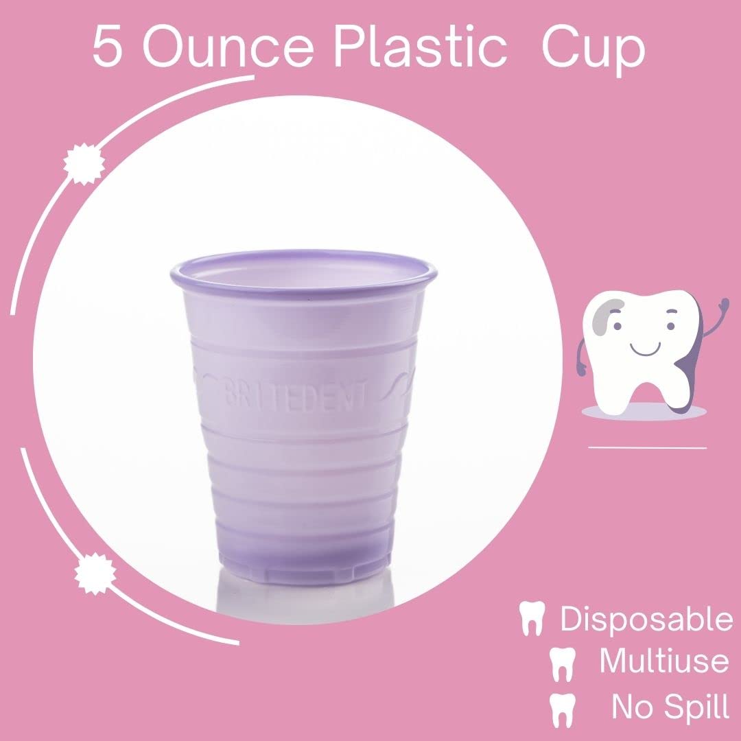 1000-Pack Purple/Lavender 5 oz Disposable Plastic Cups with Embossed Grip - Bulk Drinking Cups for Dental Offices, Hospitals, Home, Office & Picnics | Perfect for Parties, Events, and Everyday Use