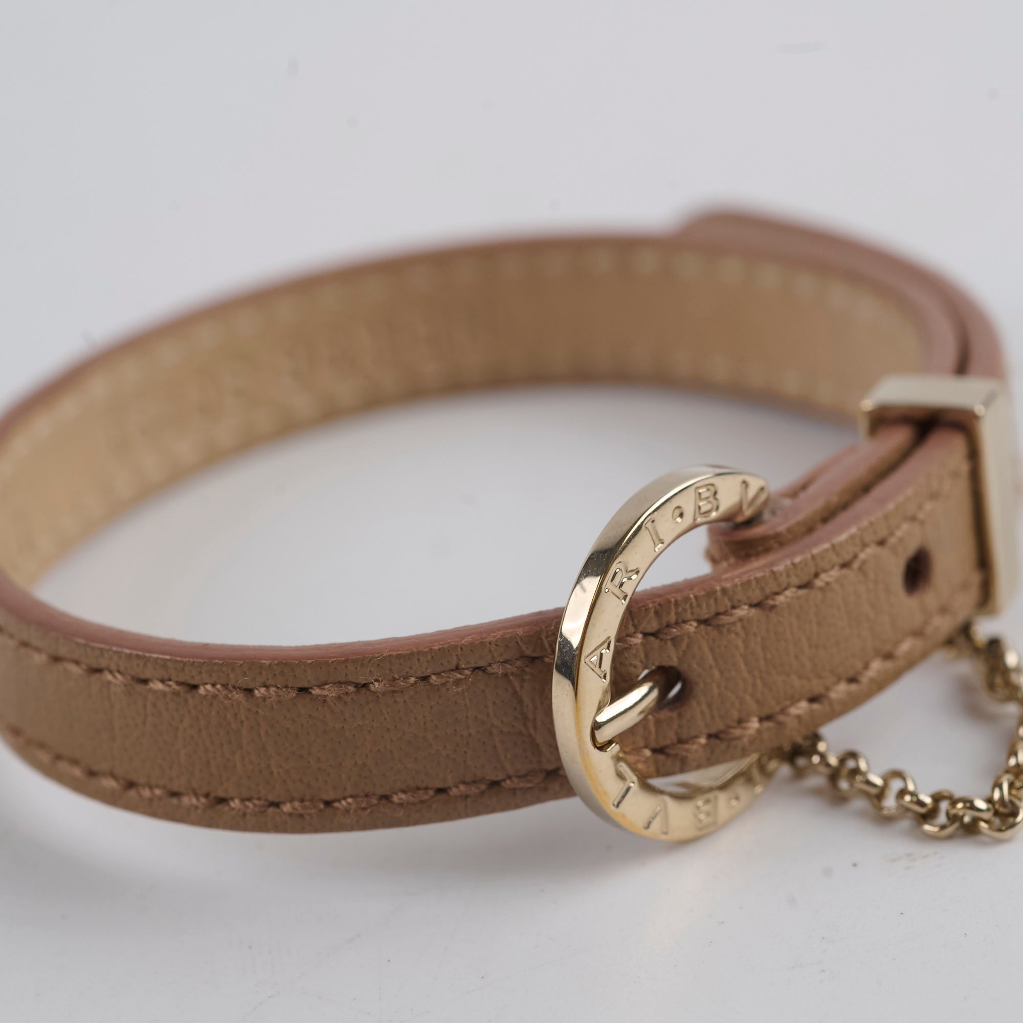 Bvlgari Leather Bracelet for Women - Genuine Leather Beige Wristband | Luxury Fashion Jewelry Gift for Her | Perfect for Parties, Weddings & Date Nights