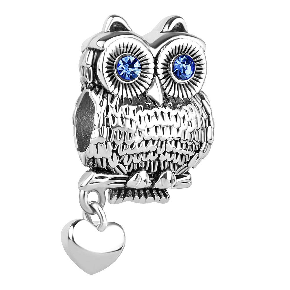 CharmSStory Owl Wisdom Lucky Animal Bead Charm for Bracelets - Spiritual Jewelry for Women, Handmade Beaded Bracelet Accessories - Perfect for Meditation, Yoga & Positive Energy