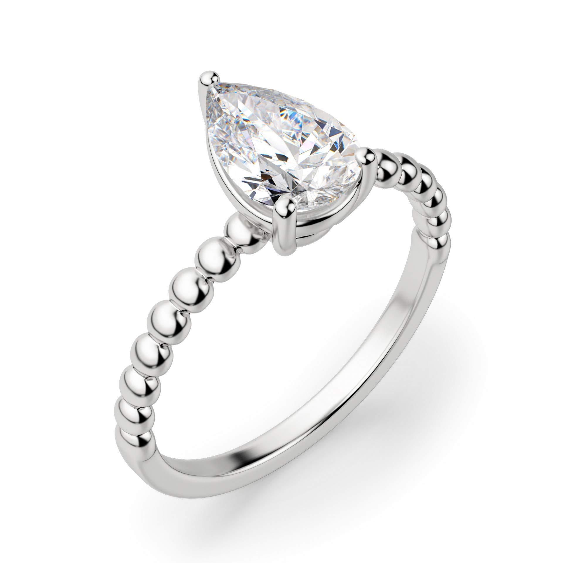 3 CT Pear Moissanite Engagement Ring Set - Vintage Halo Wedding Band, Anniversary Solitaire Promise Ring for Women - Perfect for Proposals, Bridal Jewelry & Romantic Gifts