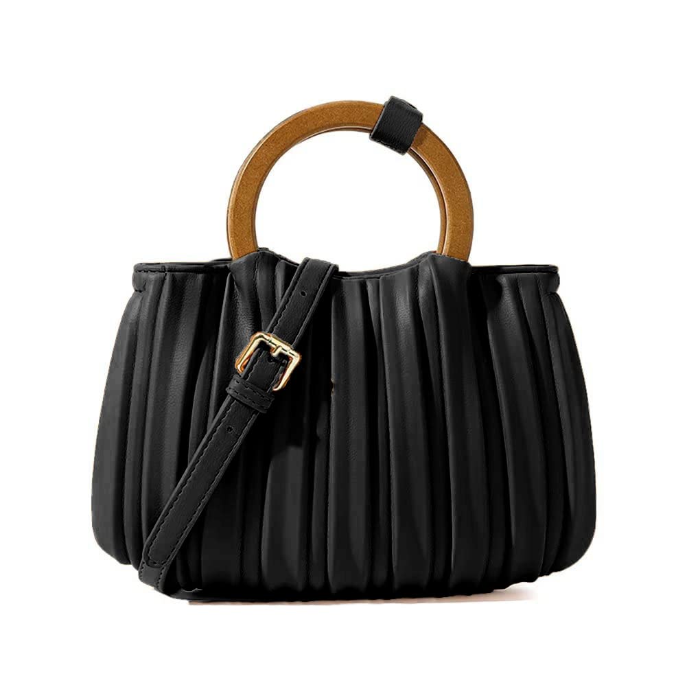 Stylish Cloud Pouch Bag for Women - Ruched Dumpling Design Shoulder Bag & Clutch Purse with Top Handle | Perfect for Parties, Date Nights & Everyday Use