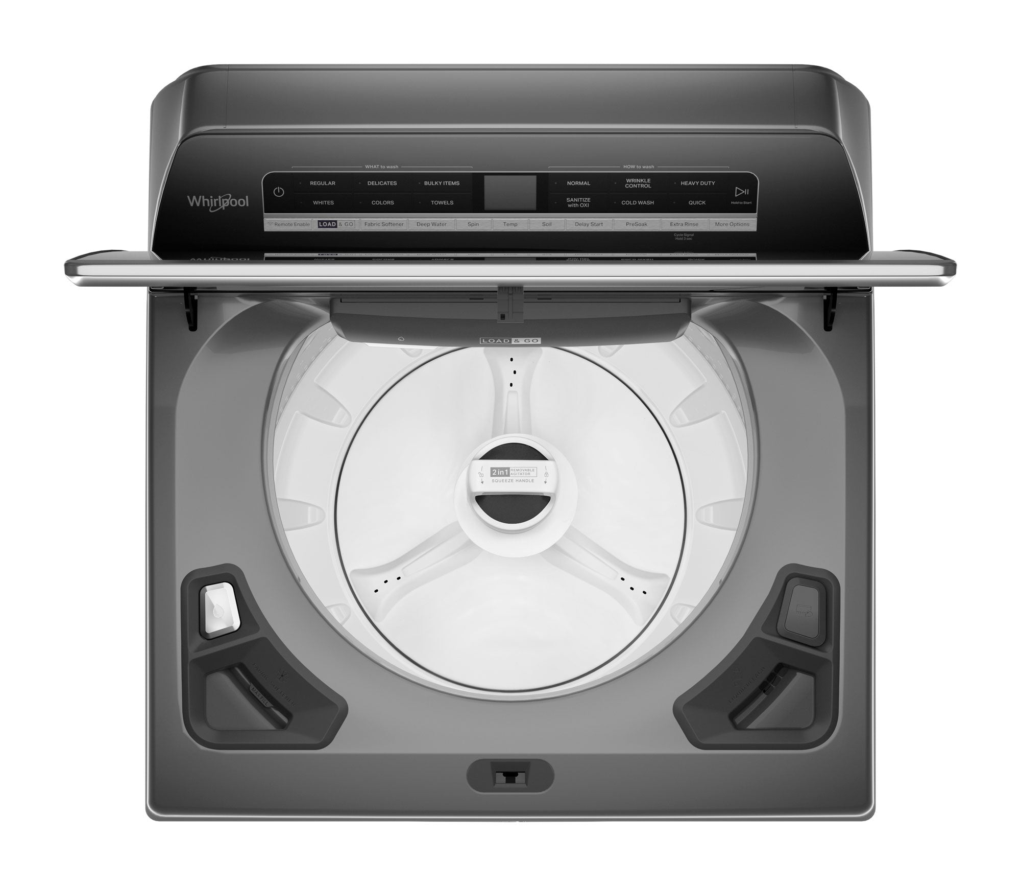 Whirlpool 6.0 Cu Ft Top Load Washer with Chrome Shadow Finish & 2-in-1 Removable Agitator - Model WTW8127LC - Perfect for Large Laundry Loads and Family Homes