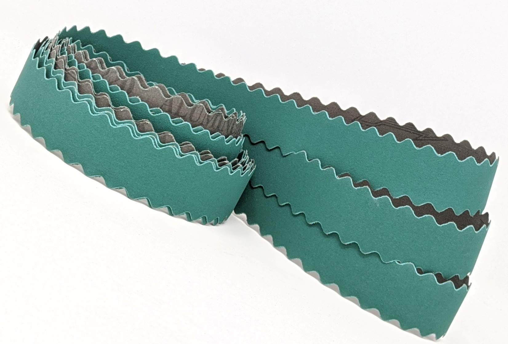 1X72 Knife Maker's Scalloped Edge Sanding Belts - Extra Flexible Finishing Belts for 2X72 Belt Sander - Perfect for Odd Shapes & Knife Handle Contours - 3-Pack (220, 400, 600 Grit) - Ideal for Knife Sharpening, Woodworking & Metal Polishing