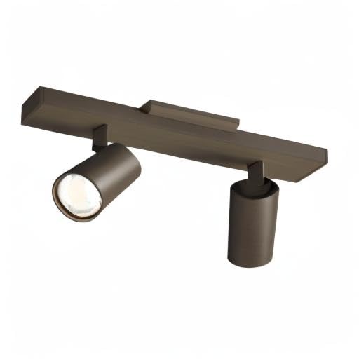 Astro Ascoli Twin Indoor Spotlight in Bronze - Dry Rated GU10 Lamp - British Design - 3-Year Warranty - Perfect for Living Rooms, Kitchens, and Hallways