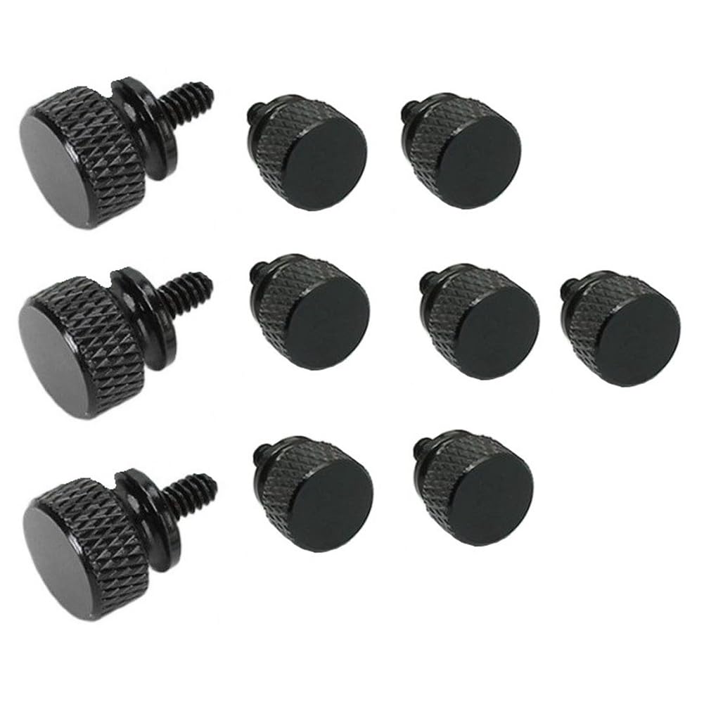 10Pcs Black UNC6-32 M3.5 Computer Case Screws for GPU Holder, PSU & Side Panel - PC Building, Water Cooling & Computer Assembly Accessories (Perfect for DIY PC Mods & Gaming Rig Upgrades)