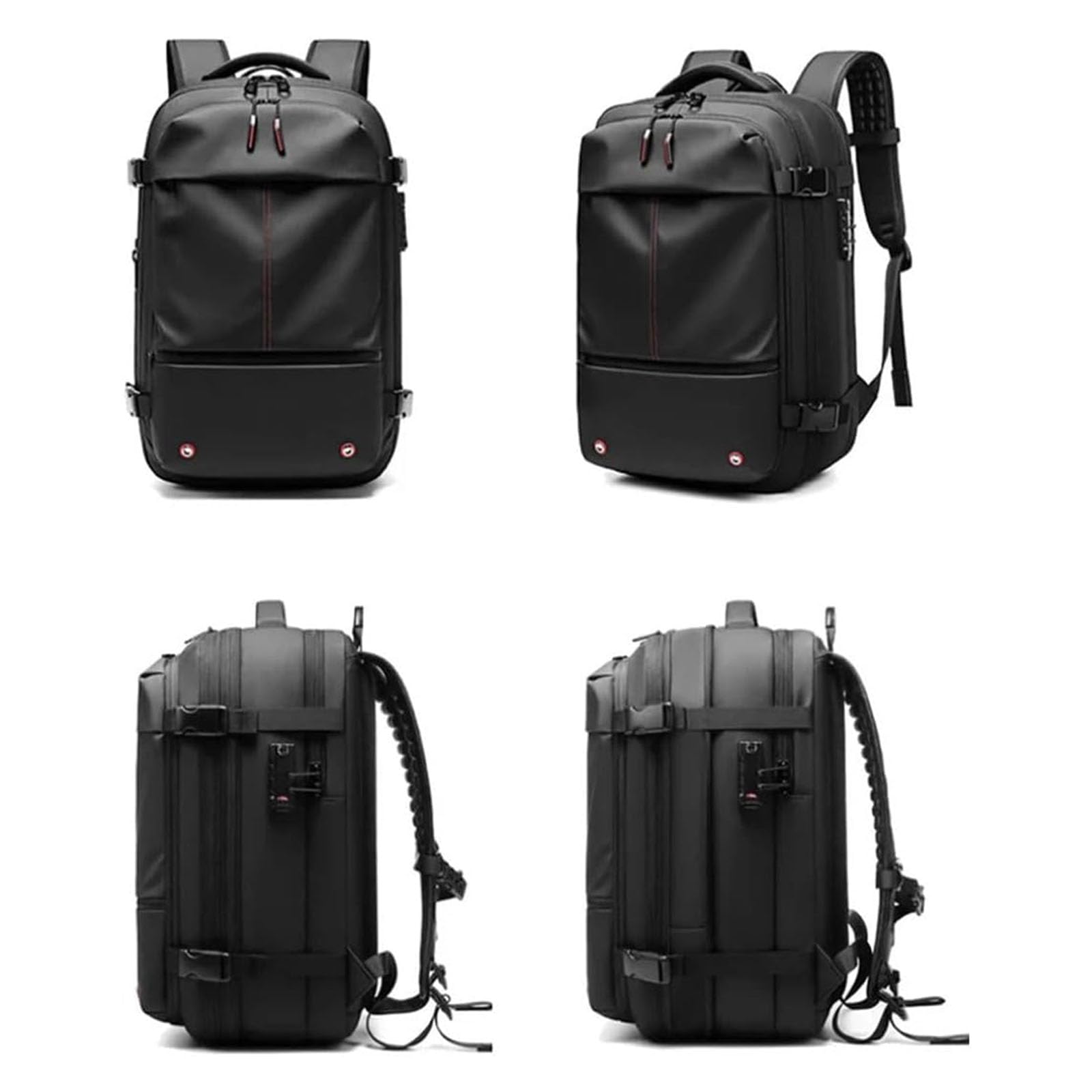 Ascribei 60L Expandable Vacuum Travel Backpack - Green Air Vacuum Compression Pack for Hiking, Camping & International Trips | Lightweight Carry-On Luggage for Airlines