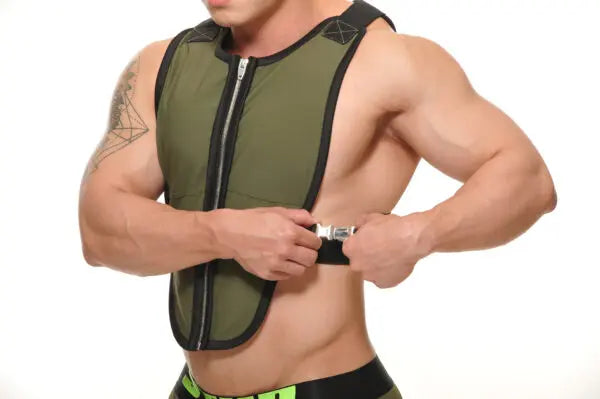 Stud Hammer Zipped Vest for Men - Stylish Punk Rock Biker Jacket for Motorcycle Riding & Outdoor Adventures
