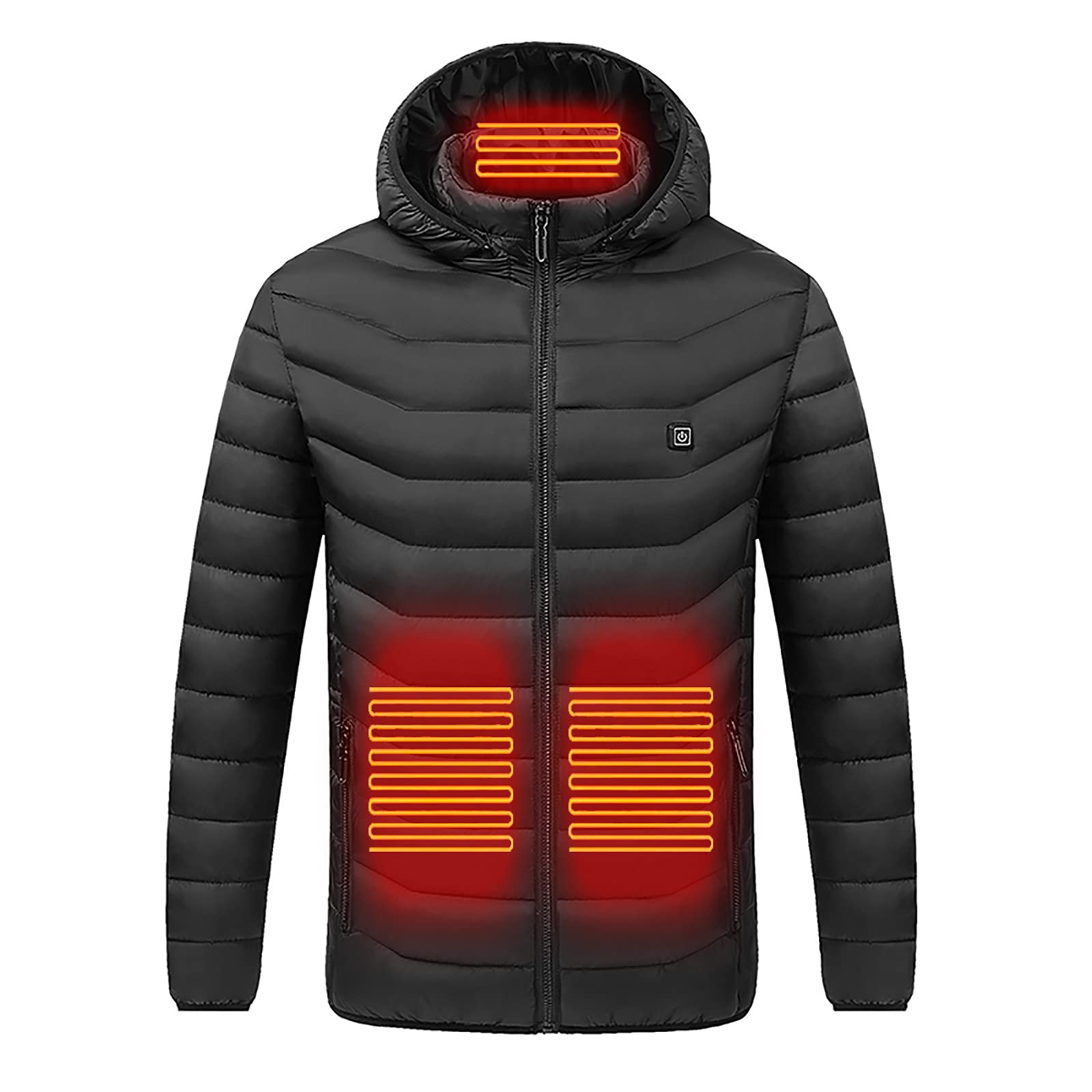 USB Electric Heated Jacket for Men & Women - Winter Heated Hoodie Coat with Body Warmer - Perfect for Outdoor Activities, Skiing, Camping & Cold Weather Commutes