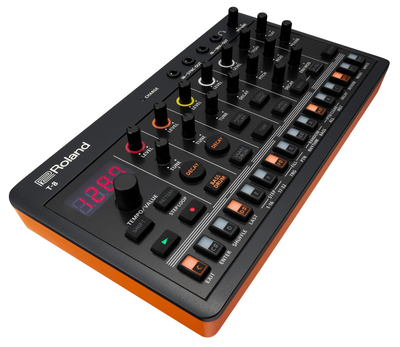 Roland AIRA Compact T-8 Beat Machine Sound Module Bundle with Audio Cable & Polishing Cloth | Professional Drum Machine for Music Production, Live Performance & Studio Recording | Perfect for DJs, Producers & Electronic Musicians