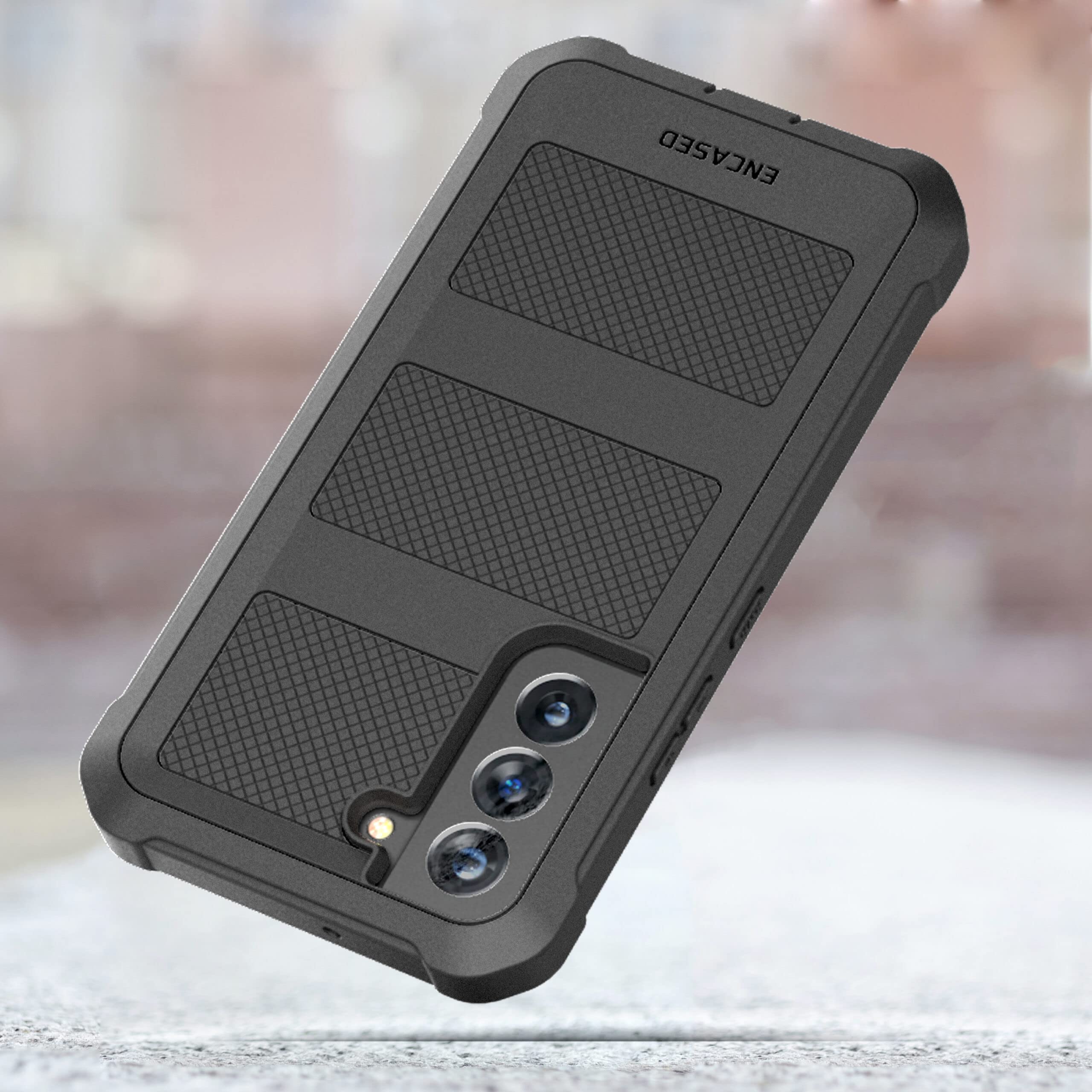 Falcon Samsung Galaxy S22 Case - Full Body Protection (Black) for Daily Use & Travel
