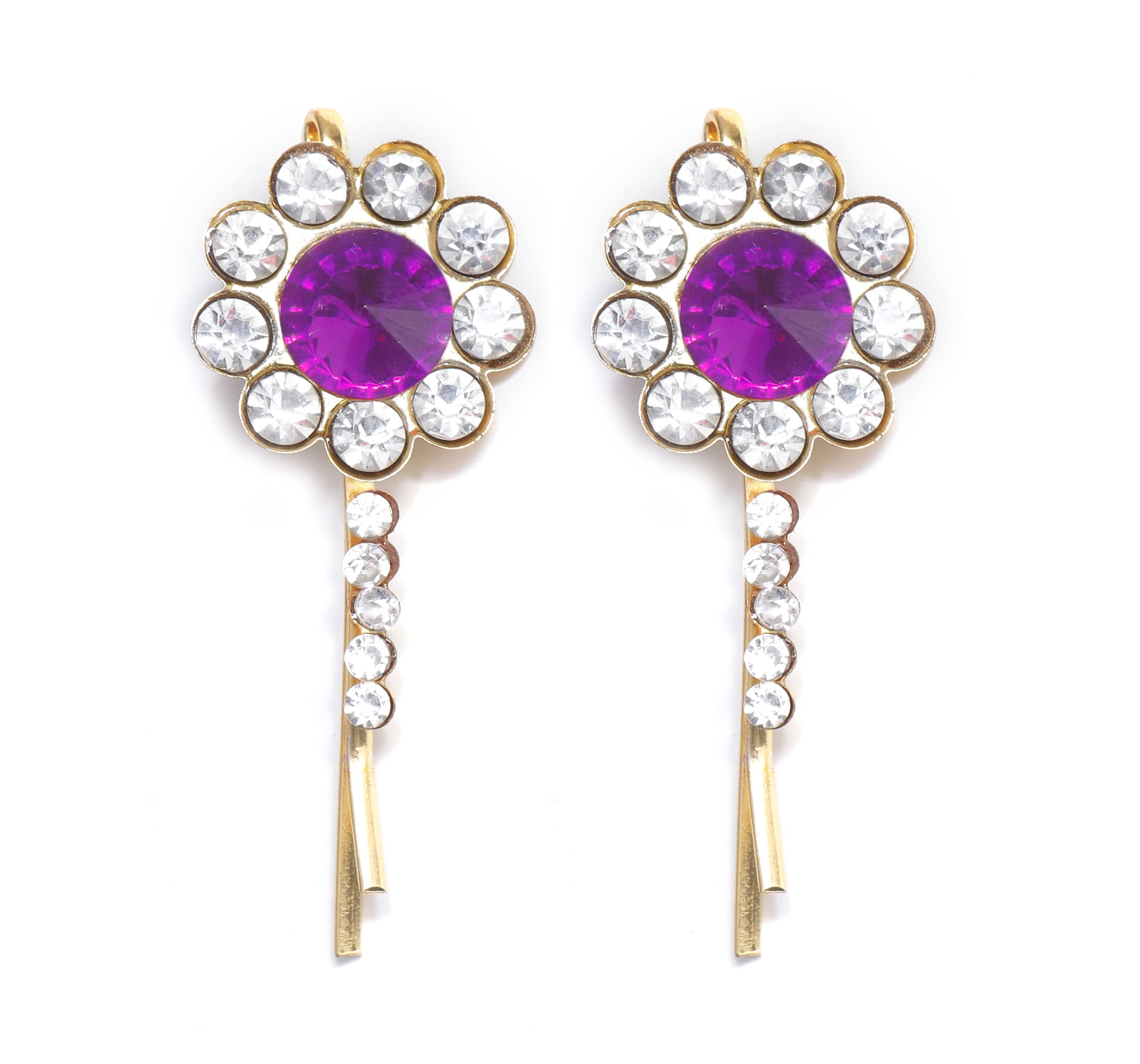 Shivarth Rhinestone Hair Clips for Women, Girls & Kids - Stylish Crystal Hair Accessories for Party, Wedding, Daily Use - Pack of 12 Multicolor Hairpins