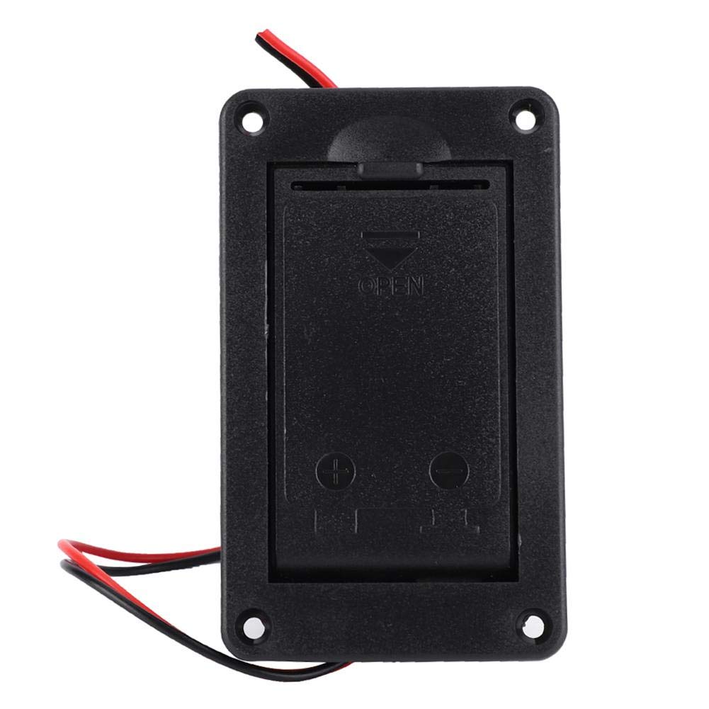 Vbestlife 9V Battery Box Black - Guitar & Bass Battery Holder Case - Durable Compartment for Guitar, Bass, Ukulele Accessories - Perfect for Live Performances & Studio Recording