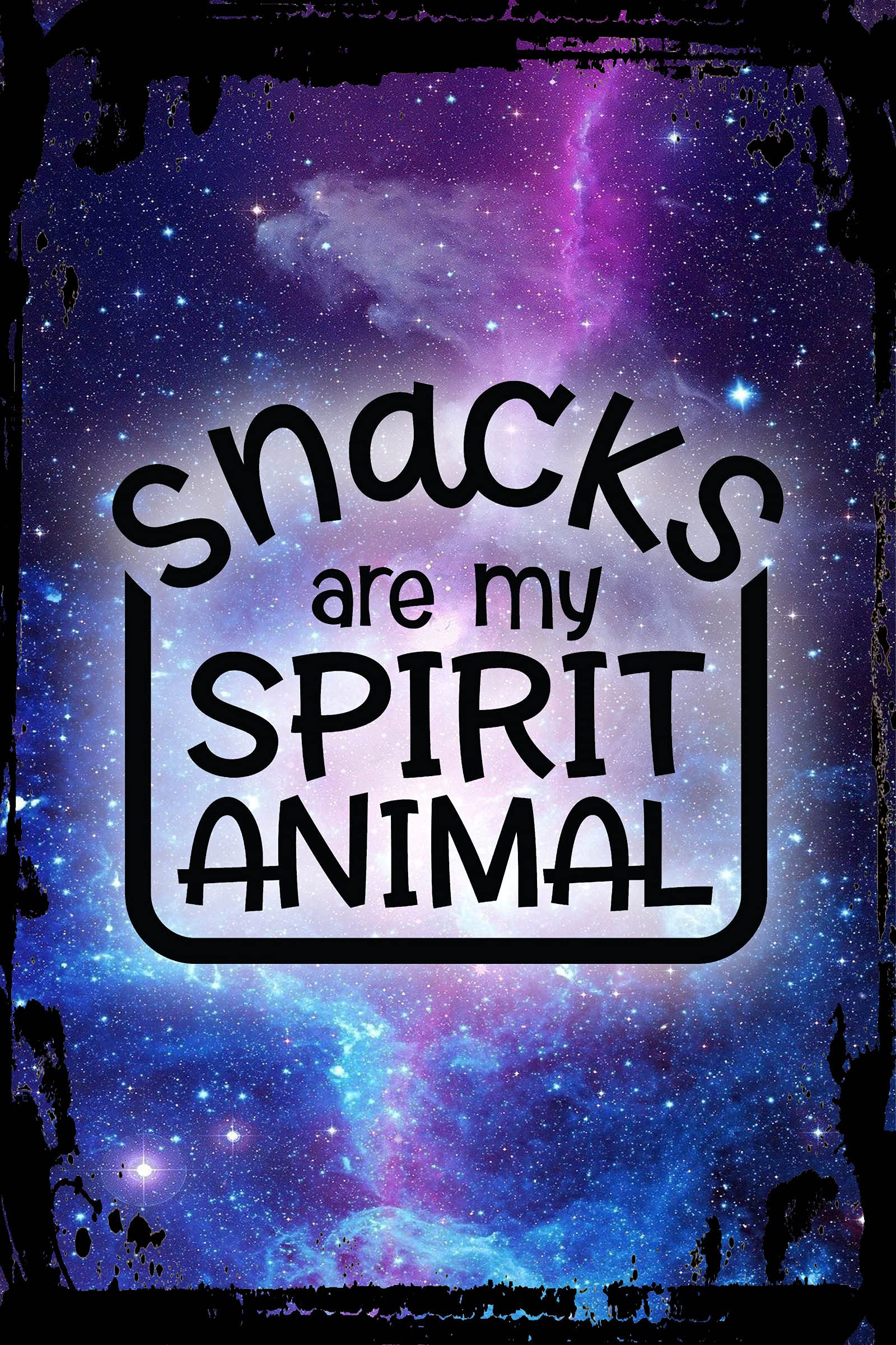 Funny Galaxy Inspirational Wall Art - 'Snacks Are My Spirit Animal' Metal Decor for Kitchen, Dining Room & Gifts - Perfect for Food Lovers & Munchies Fans