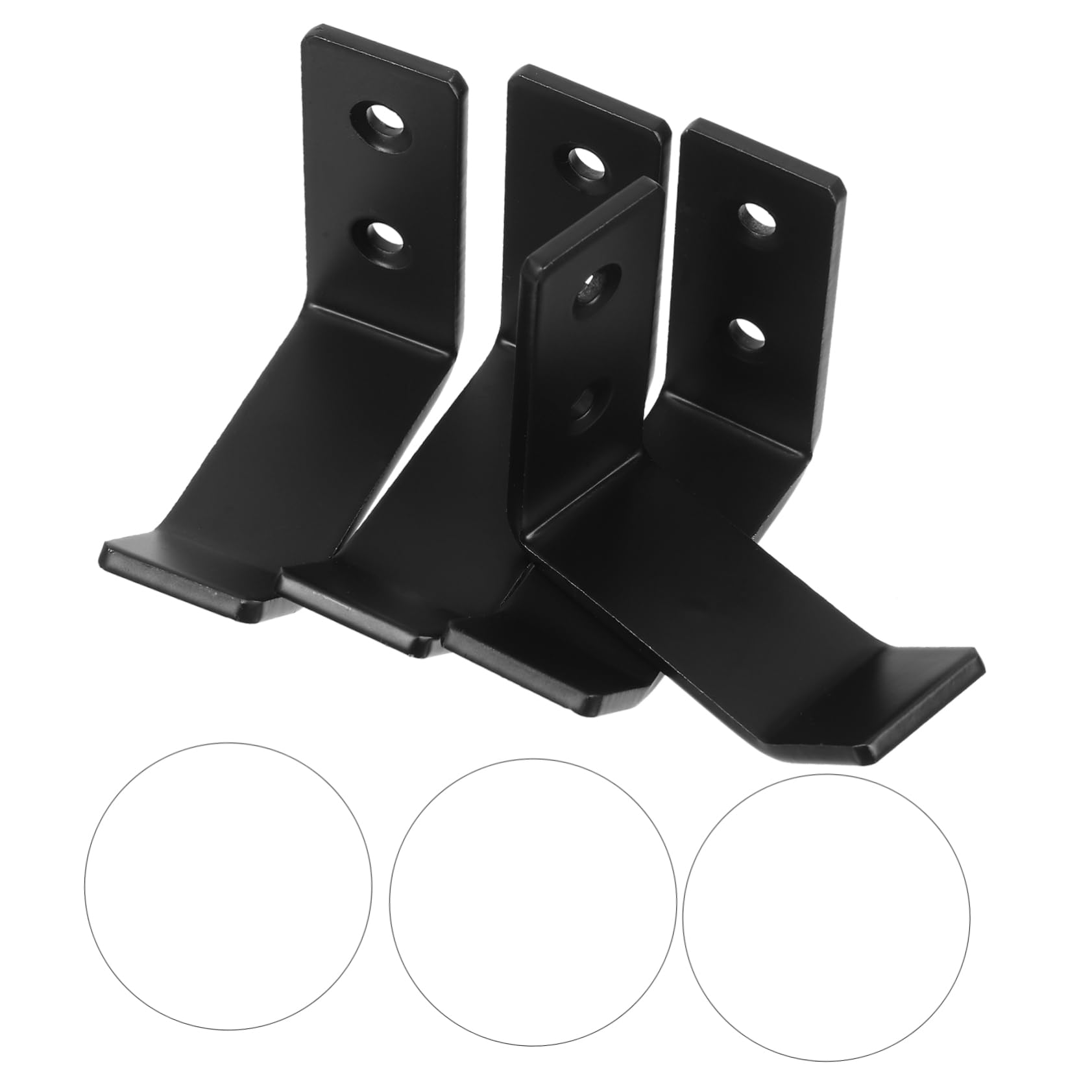 SOLUSTRE 4pcs Wall Mount Bracket Tools Hooks - Heavy Duty Metal Garden Tool Organizer Hanger for Garage, Shed, and Workshop Storage