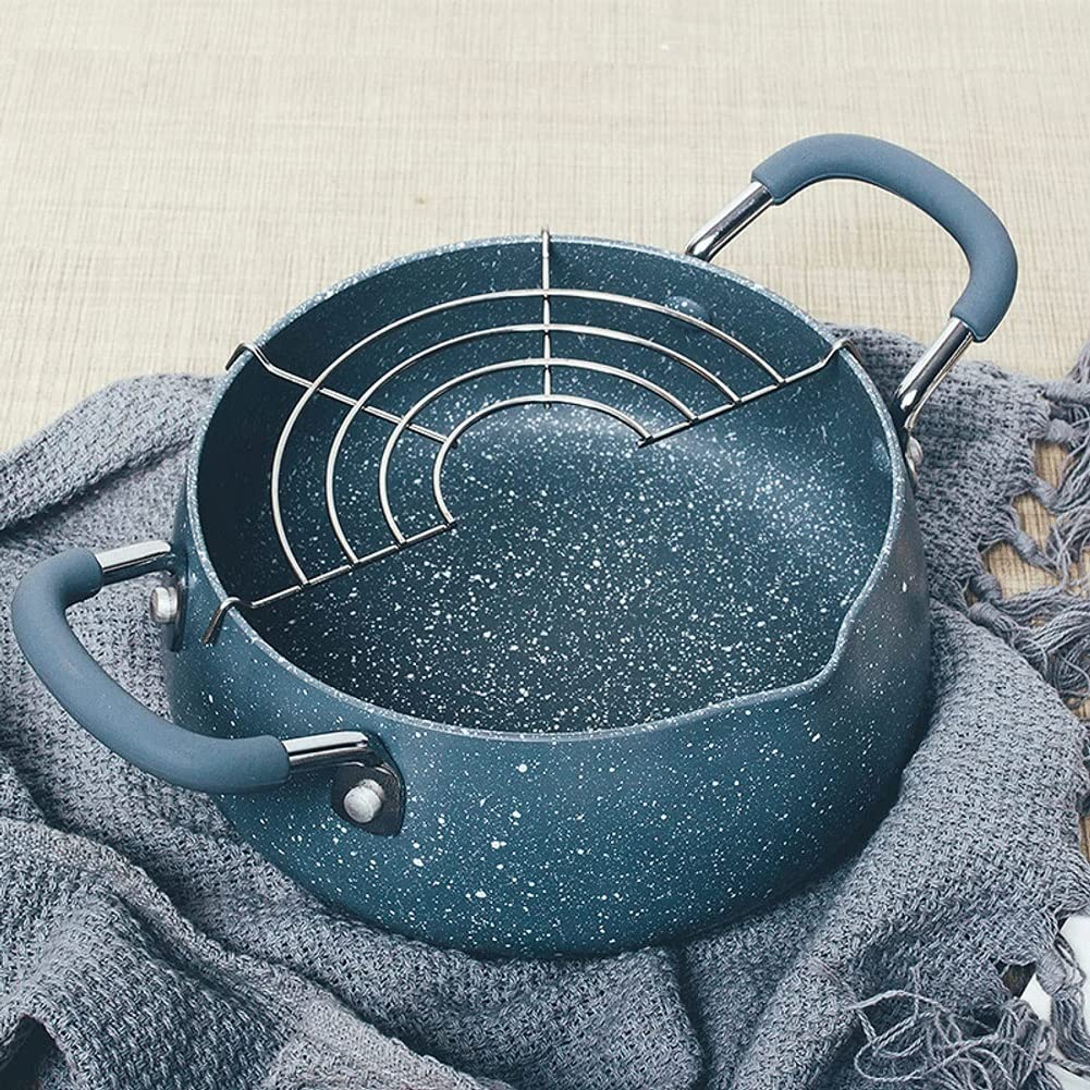**Universal Non-Stick Mini Frying Pan with Strainer - Home Gas & Induction Cooker Compatible, Perfect for French Fries, Eggs & Pancakes - Ideal for Small Kitchens & Quick Meals (Size B)**