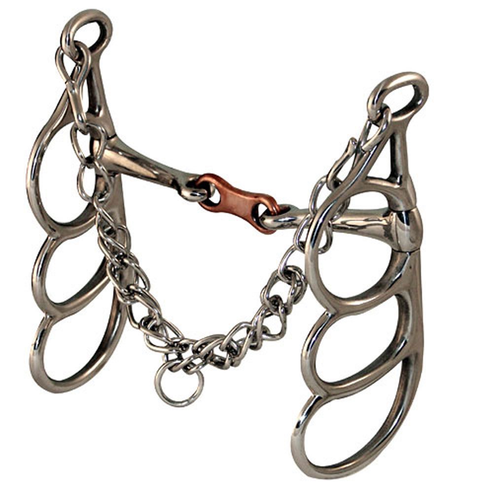 Coronet Butterfly 3-Loop French Link Driving Bit - English Horse Riding Bit for Dressage & Training - Perfect for Equestrian Sports & Show Jumping