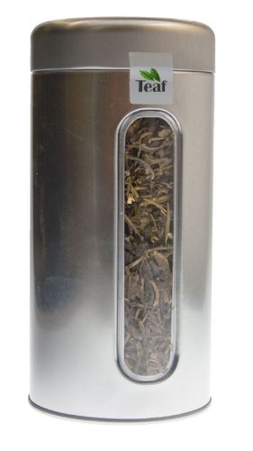 Premium Passion Fruit & Mango Flavored Green Tea - 100g in Elegant Silver Caddy (76mm Diameter x 153mm Height) - Perfect for Afternoon Tea, Gifts & Relaxation Moments