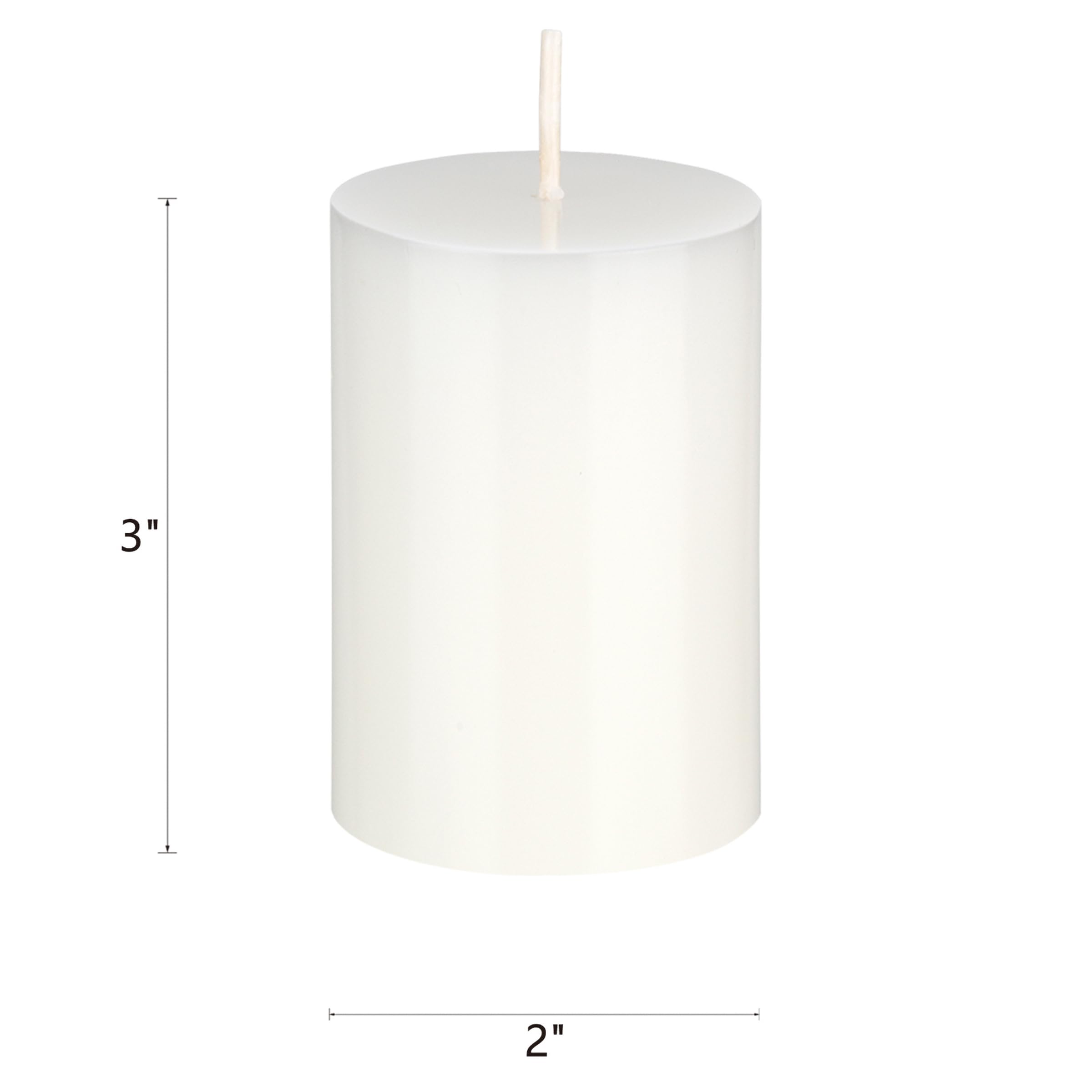 Premium Unscented White Pillar Candle - 2