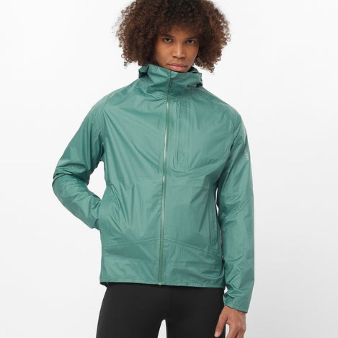 Salomon Men's Bonatti Waterproof Jacket - Lightweight Hiking Raincoat with Breathable Technology for Outdoor Adventures (LC2263000) - Perfect for Hiking, Camping & Mountain Climbing
