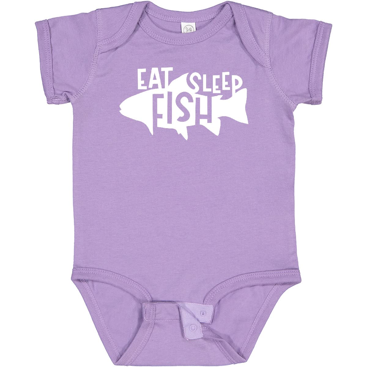 Inktastic Eat Sleep Fish Silhouette Baby Bodysuit - Cute Infant Onesie for Fishing Lovers, Outdoor Adventures & Family Photos