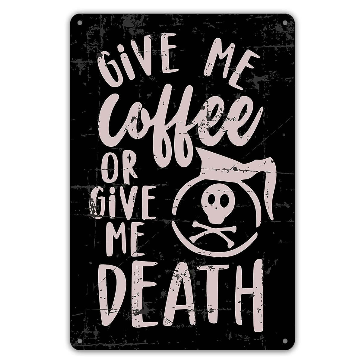 Funny Coffee Metal Tin Sign - Retro Wall Decor for Kitchen, Café & Gifts