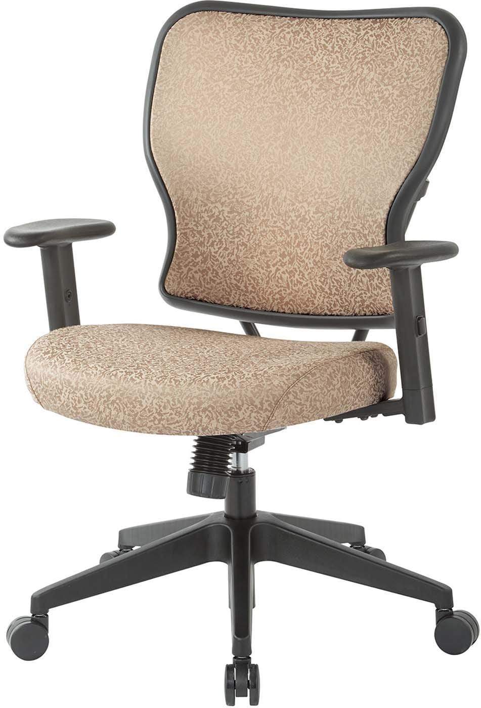 Premium Latte Fabric 2-in-1 Height Adjustable Office Chair with Lumbar Support - Ergonomic Desk Chair for Home & Office Workspace, Gaming, and Study
