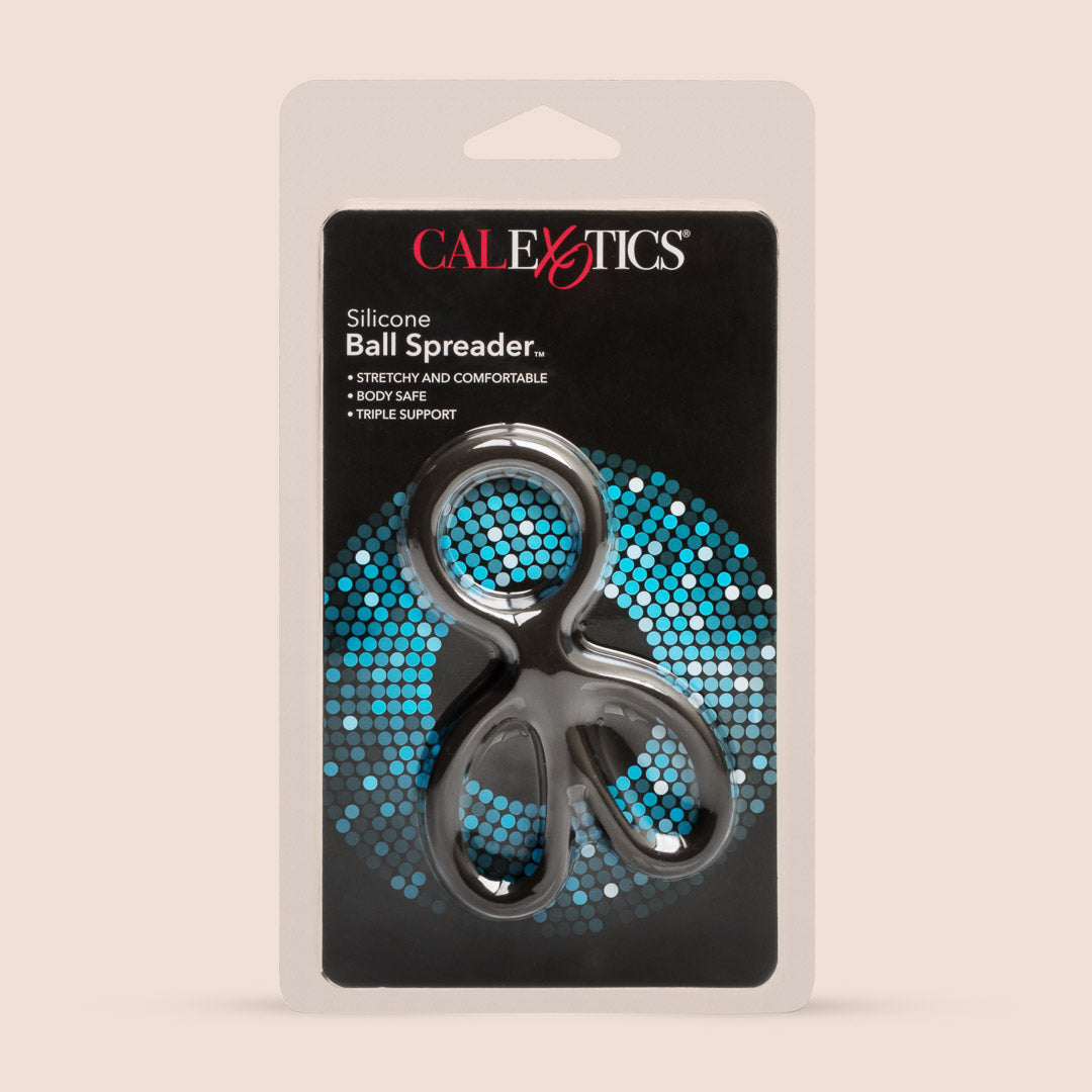 CalExotics Silicone Ball Spreader - Adjustable Penis and Testicle Ring for Enhanced Pleasure | Perfect for Couples Play, BDSM, and Sensual Massage
